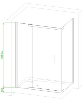 Душевой уголок Royal Bath HPV RB90HPV-C-BL 90x90см чёрный