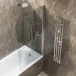 Душевой уголок на петлях by Deonria U-100-99-8-G-B2 90x89см чёрный/графит