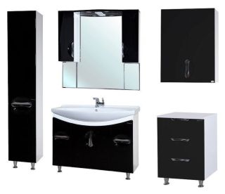 Шкаф Bellezza Лагуна 50см черный 00000001606