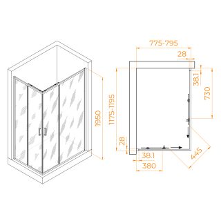 Душевой уголок RGW PA-246B 030824682-14 80x120см чёрный