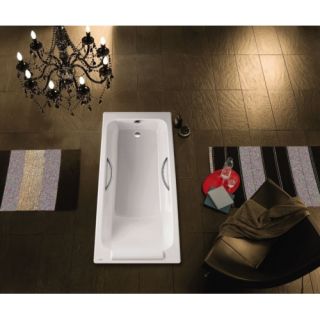 Чугунная ванна Jacob Delafon PARALLEL E2949-00 с отверстиями для ручек 150x70