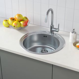 Кухонная мойка IDDIS Suno SUN49S0i77S с сифоном 49см сталь
