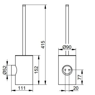 Колба для ершика Keuco 19964010008 хром