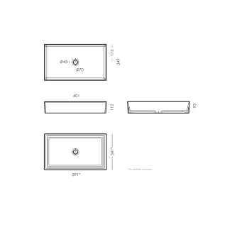 Раковина Sanita Luxe Novel Slim WB.CT/Novel/60-N.Slim/WHT.G/S1 40 см
