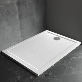 Душевой поддон Veconi Pietra W, 1000x800x30, искусственный камень, белый