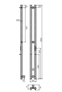 Полотенцесушитель электрический Indigo Style LSE120-10GFMRt 120x10 см графит металлик