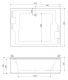 Ванна акриловая Cezares PLANE_DUO-190-145-51-W37