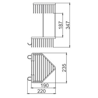 Полочка для ванной Frap F351-1 хром