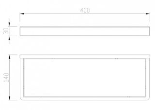 Полка стеклянная ABBER Westen AA1759G 40см золото матовое