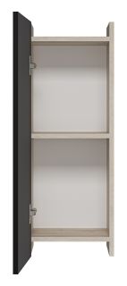 Подвесной шкаф Misty Поло 30см универсальный антрацит/дуб Галифакс белый