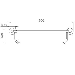 Полка для полотенец Frap F30224 черный