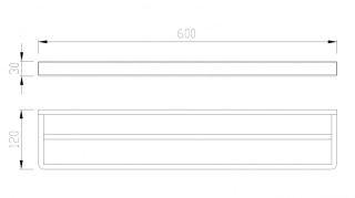Двойной полотенцедержатель ABBER Westen AA1756 60см хром