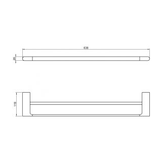 Полотенцедержатель двойной Timo Luiro 18456/03 чёрный