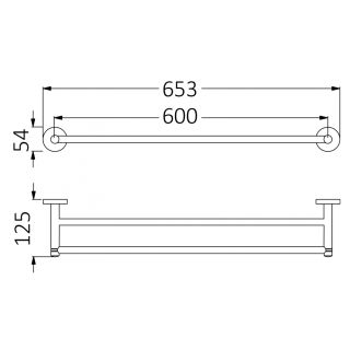 Полотенцедержатель двойной Timo Saona 13056/18 чёрное золото