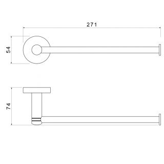 Полотенцедержатель Timo Saona 13051/18 чёрное золото