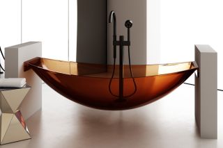 Прозрачная ванна ABBER Kristall AT9704Opal подвесная 180x80см коричневый