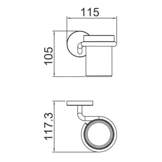 Стакан Gappo G30706-9 оружейная сталь