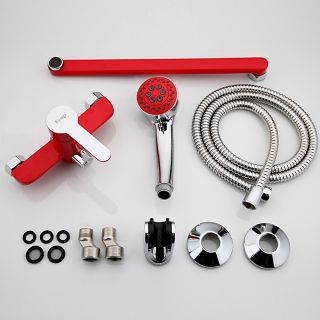 Смеситель для ванны и душа Frap F2243 красный