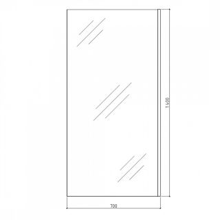 Шторка на ванну 70х140 см Maretti Marta MA41F7014099-560, профиль черный
