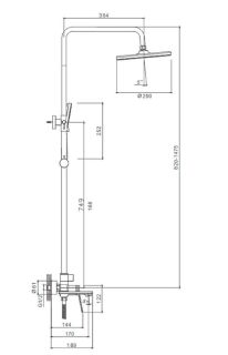 Душевая стойка Splenka S04.24.06 чёрный