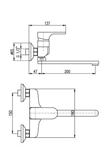 Смеситель для кухни Rav Slezak Yukon YU101.5/23CB хром