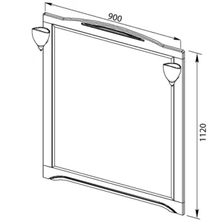 Зеркало Aquanet Луис 173219 90 см бежевый