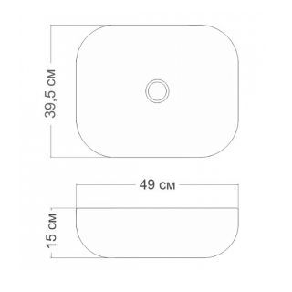 Раковина чаша Maretti FL13NS25-985, серая