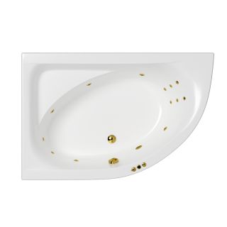 Гидромассажная ванна WHITECROSS Aquarella 0108.170110.100.SMART.GL левая 170x110 см Smart золото