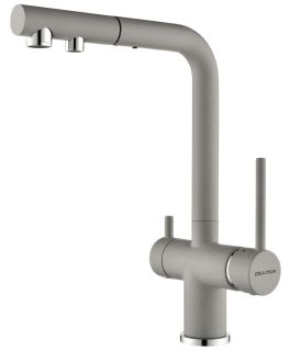 Смеситель для кухни Paulmark Serpentine Se213222-GRS серый дым