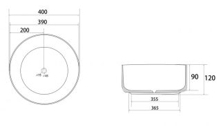 Раковина ABBER Bequem AC2109MW 40см белый матовый
