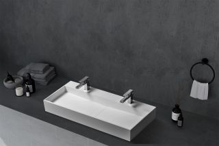 Подвесная раковина ABBER Stein AS2642 двойная 120см белый матовый