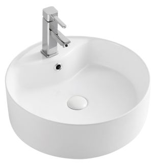 Раковина накладная Azario 46х46х17 фаянс, цвет Белый (AZ3018SP)