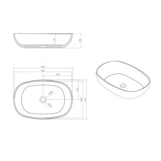 Раковина ABBER Kristall AT2805Aquamarin 60см бирюзовый