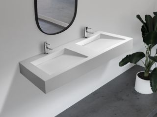 Подвесная раковина ABBER Stein AS2643-1.2 двойная 121см белый матовый