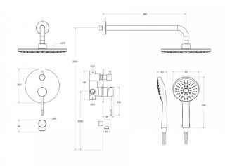 Душевой комплект CEZARES RELAX-DSET-01 хром