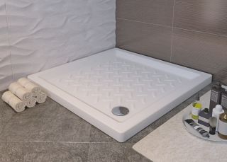 Квадратный керамический поддон RGW CR-077 70х70х10