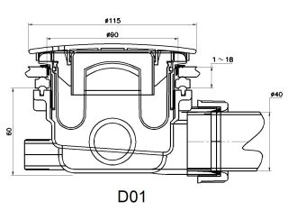 Сифон для душевого поддона RGW Velplex QYD-01 18241101-06 золото