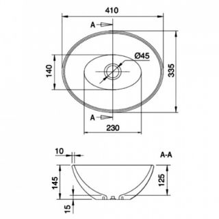 Раковина чаша Maretti EN13NS87-560MR, черный мрамор