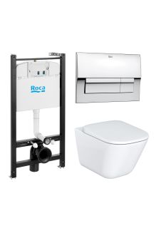 Комплект Roca Gap 893104100 инсталляция с унитазом кнопка глянцевый хром