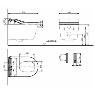 Унитаз подвесной TOTO RP CW542ERY белый
