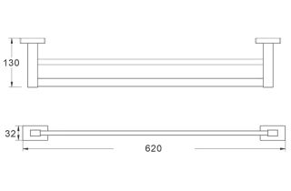Полотенцедержатель Shevanik SG5627 хром