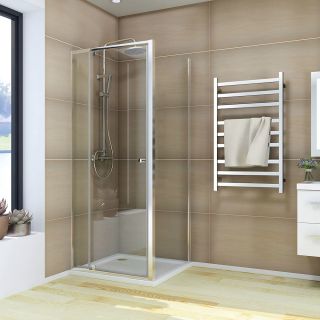 Душевой уголок Veconi Rovigo RV-026, 1000х900х1950, хром, стекло прозрачное