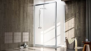 Душевой уголок Veconi Rovigo RV-072, 1500х900х1900 хром, стекло прозрачное