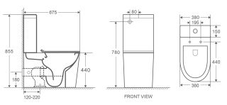 Унитаз WeltWasser WW SALZBACH 001 XL GL-WT 10000008266 белый
