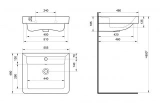 Раковина Santek Тигода 55 см