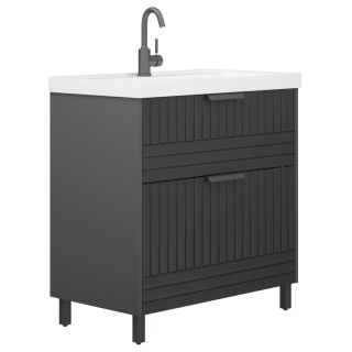 Тумба под раковину Corozo Терра SD-00001323 80см люкс матовый графит