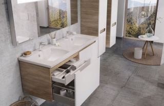 Ravak Тумба под умывальник SD-1300 CLASSIC каппучино/белая