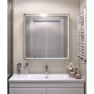 Зеркальный шкаф с подсветкой Vigo Geometry 118 80 см