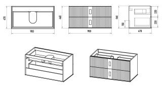 Подвесная тумба под раковину Brevita Sevilla SEV-09090-0102Я 90см белый