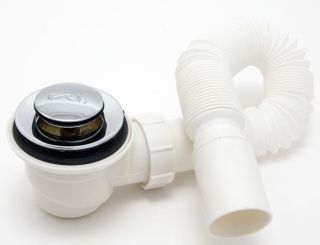 Сифон для высокого поддона Royal Bath с гофрой Sifon-knopka+gofra